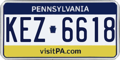 PA license plate KEZ6618