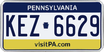PA license plate KEZ6629