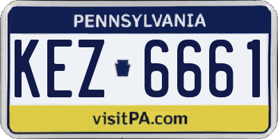 PA license plate KEZ6661