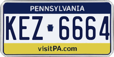 PA license plate KEZ6664