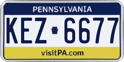 PA license plate KEZ6677