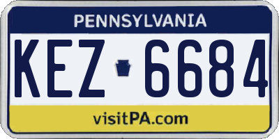 PA license plate KEZ6684