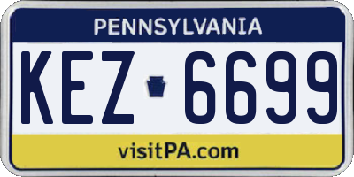 PA license plate KEZ6699