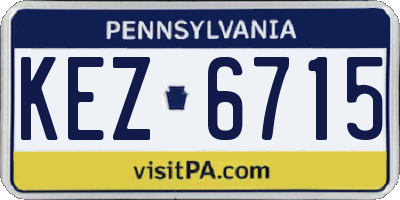 PA license plate KEZ6715