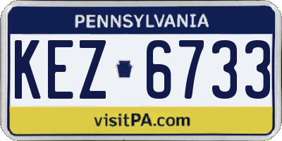 PA license plate KEZ6733