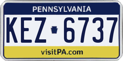 PA license plate KEZ6737