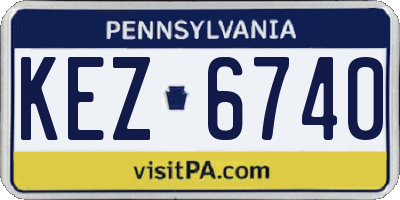 PA license plate KEZ6740