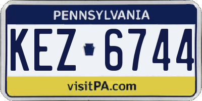 PA license plate KEZ6744