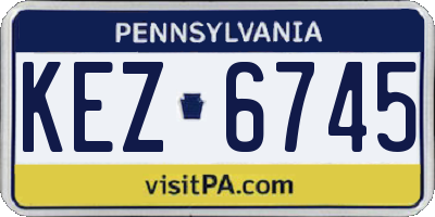 PA license plate KEZ6745
