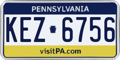 PA license plate KEZ6756