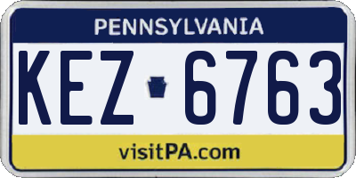 PA license plate KEZ6763