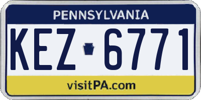 PA license plate KEZ6771