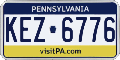 PA license plate KEZ6776
