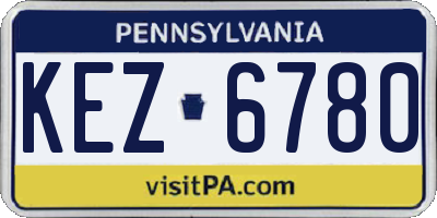 PA license plate KEZ6780