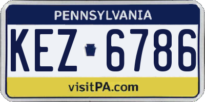 PA license plate KEZ6786