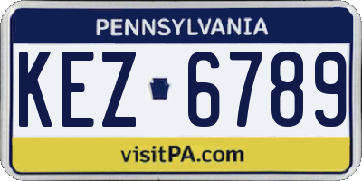 PA license plate KEZ6789