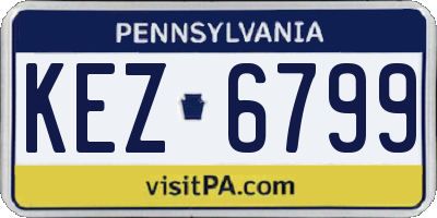 PA license plate KEZ6799