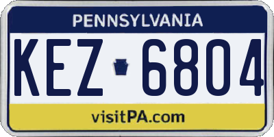 PA license plate KEZ6804