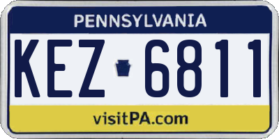 PA license plate KEZ6811