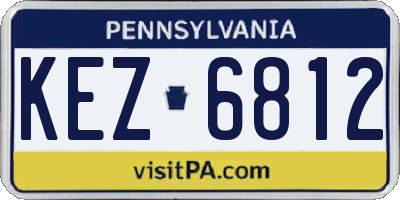 PA license plate KEZ6812