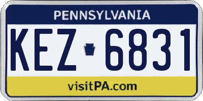 PA license plate KEZ6831