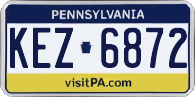 PA license plate KEZ6872