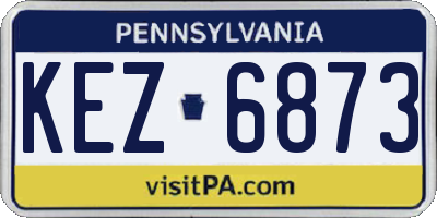PA license plate KEZ6873