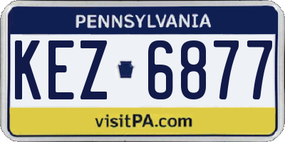 PA license plate KEZ6877