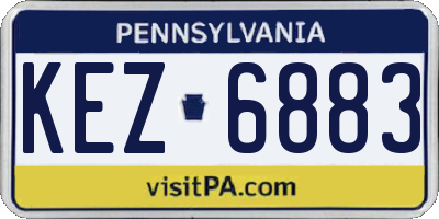 PA license plate KEZ6883