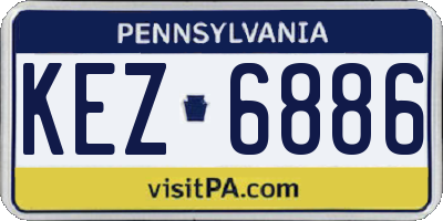 PA license plate KEZ6886