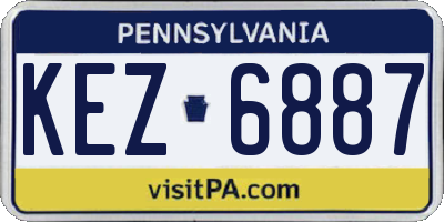 PA license plate KEZ6887