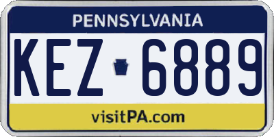 PA license plate KEZ6889