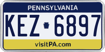 PA license plate KEZ6897