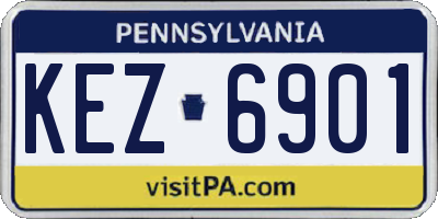 PA license plate KEZ6901