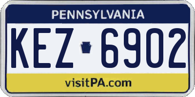 PA license plate KEZ6902