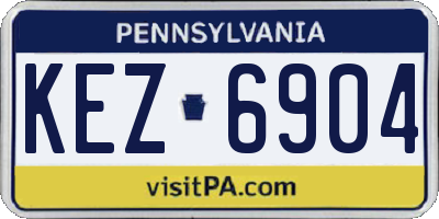 PA license plate KEZ6904