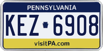 PA license plate KEZ6908