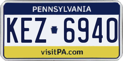 PA license plate KEZ6940