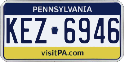 PA license plate KEZ6946