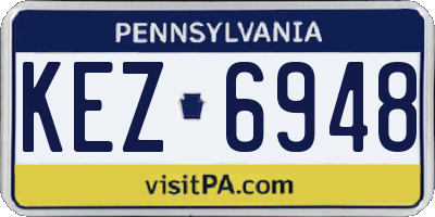 PA license plate KEZ6948