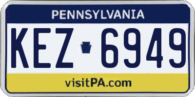 PA license plate KEZ6949