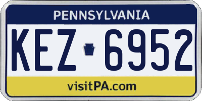 PA license plate KEZ6952