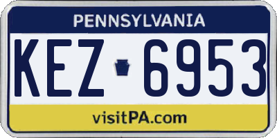 PA license plate KEZ6953