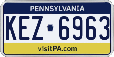 PA license plate KEZ6963