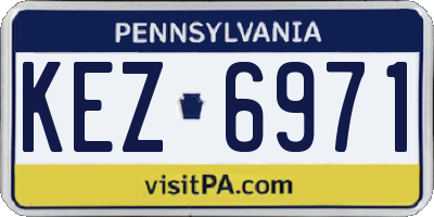 PA license plate KEZ6971