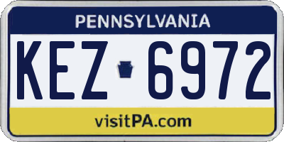 PA license plate KEZ6972