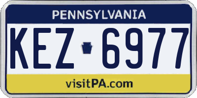 PA license plate KEZ6977