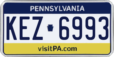 PA license plate KEZ6993