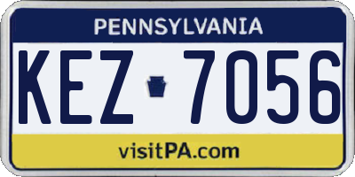 PA license plate KEZ7056