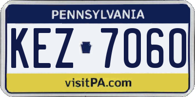 PA license plate KEZ7060